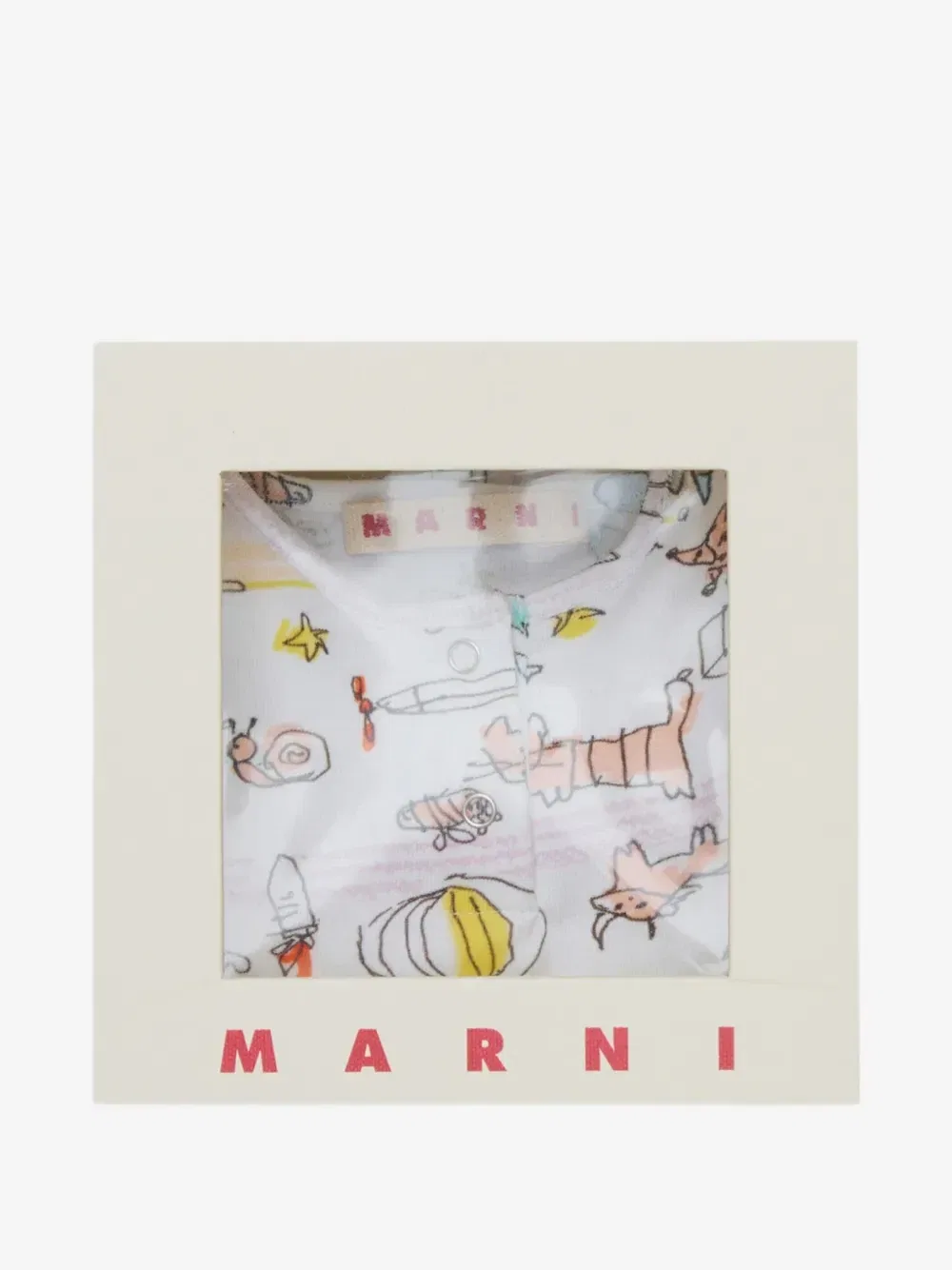 Спортивный костюм с графичным принтом Marni Kids, белый — фото 3