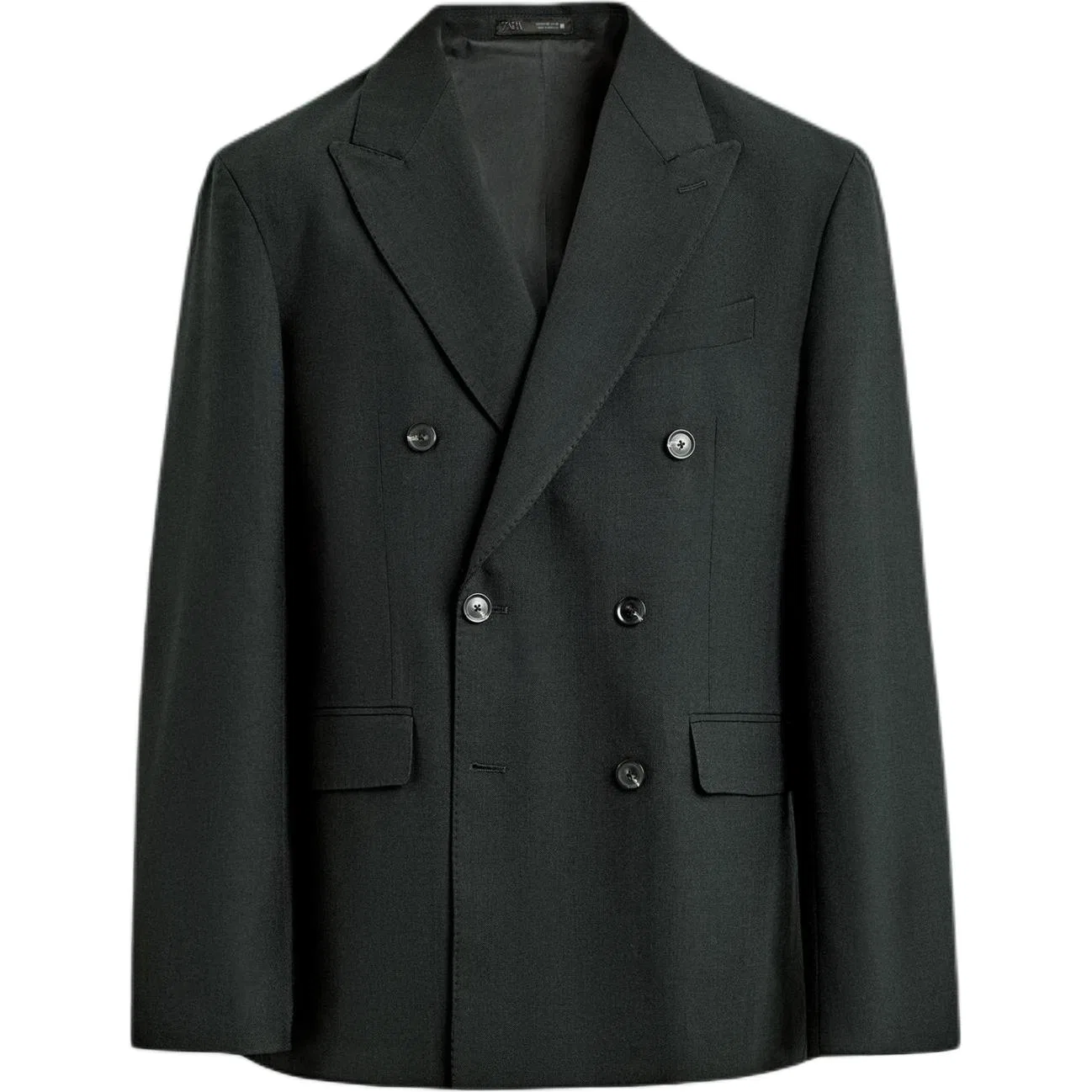 Мужской деловой костюм с лацканами Dark Green ZARA, Dark Green
