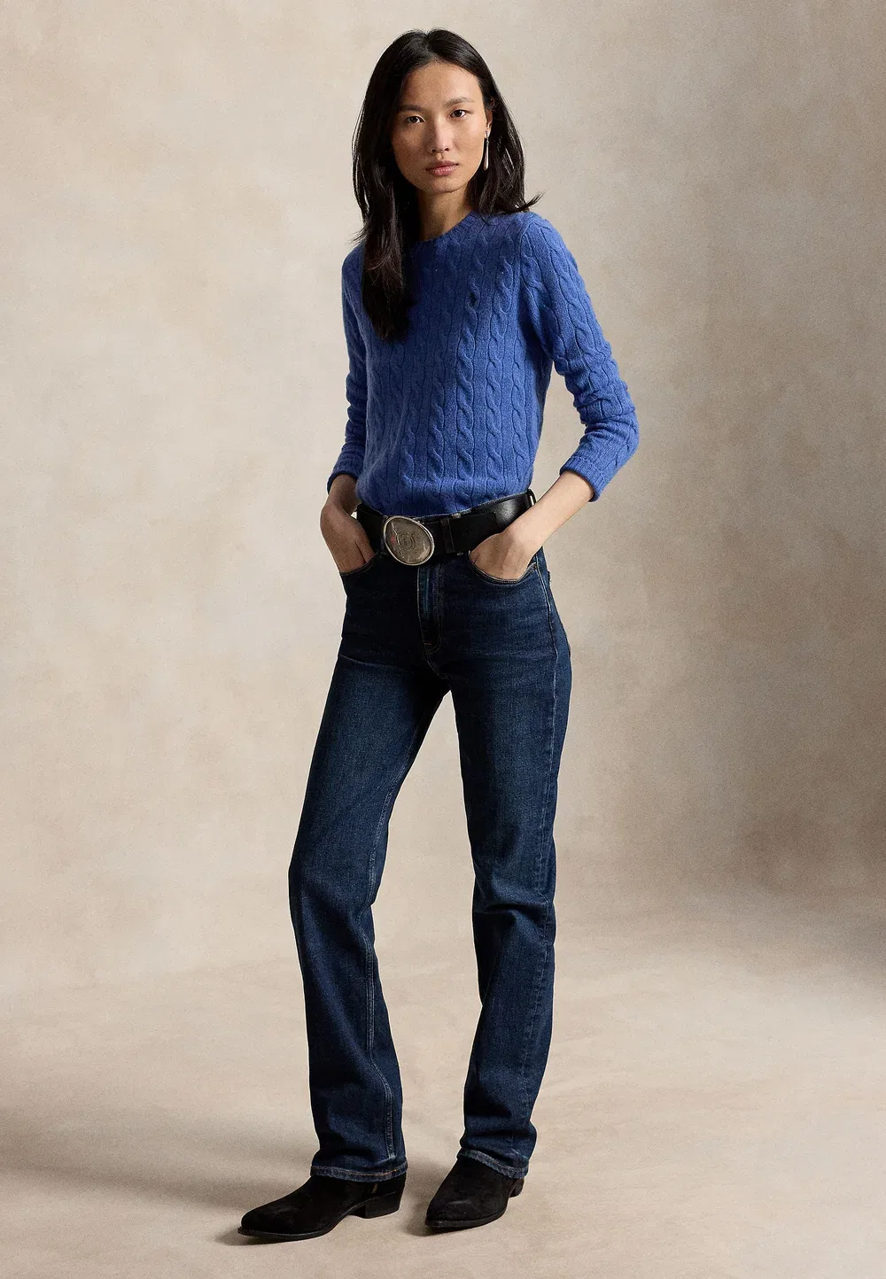 Джемпер с длинным рукавом «Джулианна» Polo Ralph Lauren, Nimes Blue Heather — фото 4