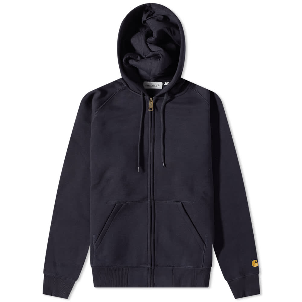 

Толстовка Carhartt WIP Hooded Chase Jacket, Черный, Толстовка Carhartt WIP Hooded Chase Jacket