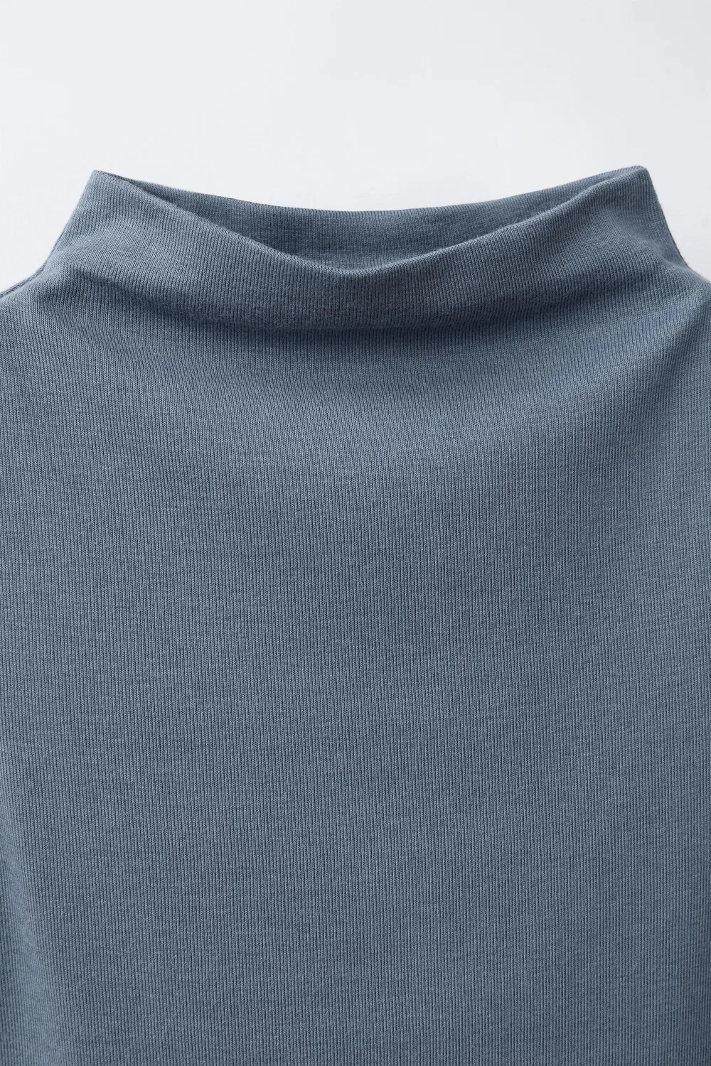 Топ без рукавов из хлопка и модала ZARA, Blue — фото 3