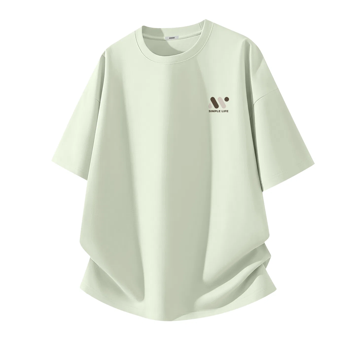 Детское футболка с принтом B-Point Chest Logo MINISO, Белый — фото 3