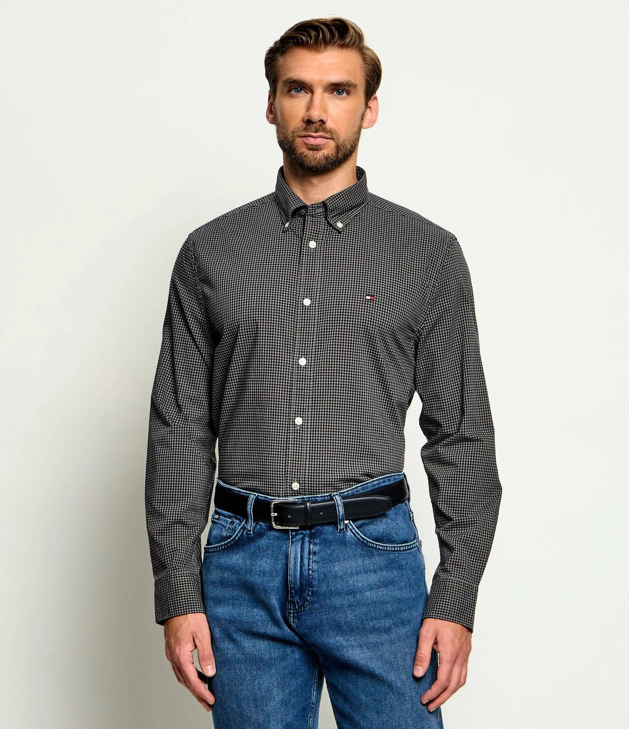 Рубашка с длинным рукавом Th Flex Tommy Hilfiger, Grigio