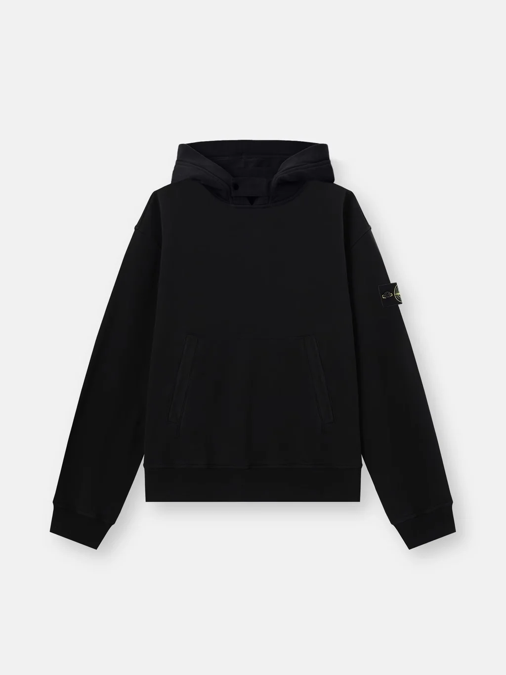 Мужское худи Stone Island Oversized-fit With Pouch Pocket, черный — фото 2