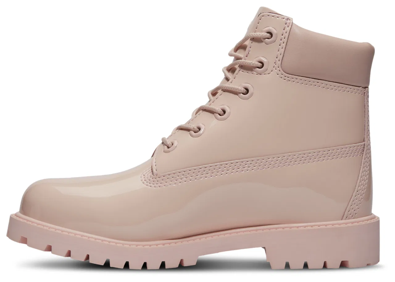 Ботинки для девочек Premium 6" Waterproof Patent Leather Timberland, розовый — фото 2