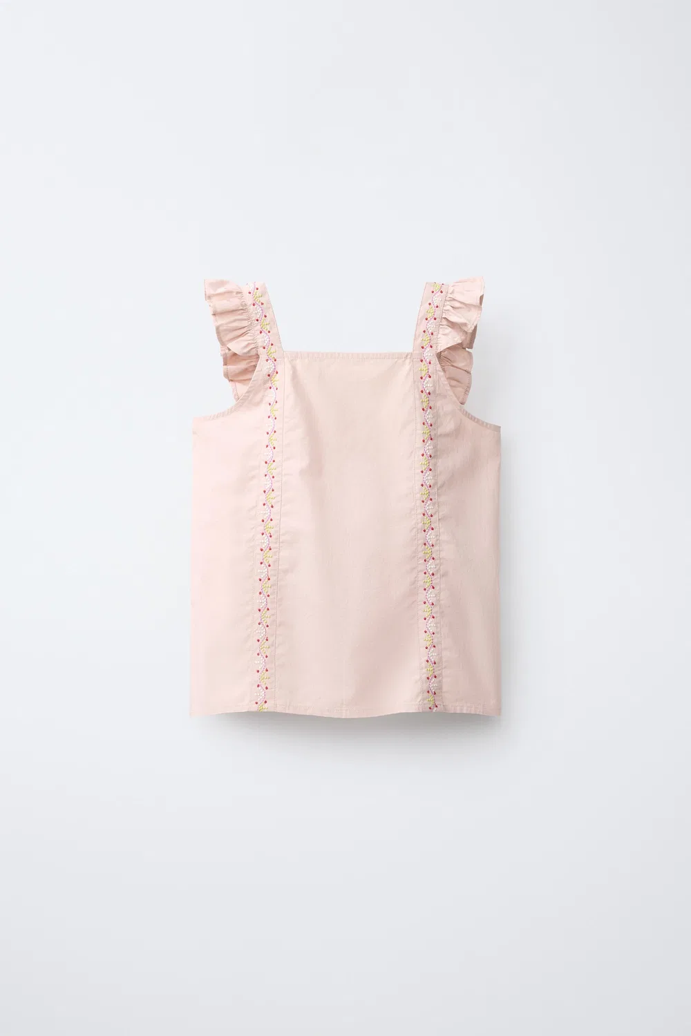 Пижама с вышитыми лямками, 6-14 лет ZARA, Pale Pink — фото 2