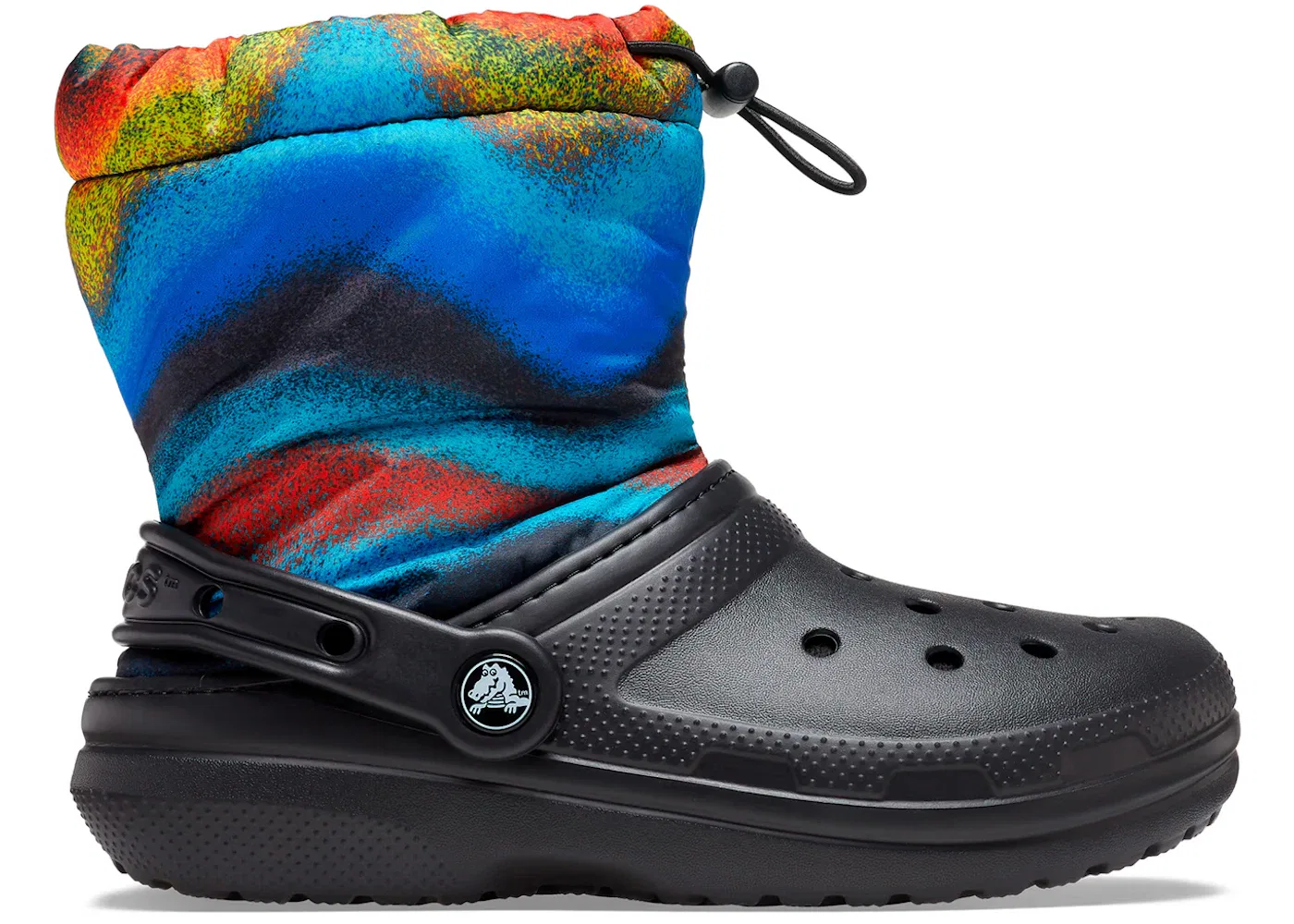 Детские сапоги утепленные Neo Puff Boot Crocs, Black/Multi