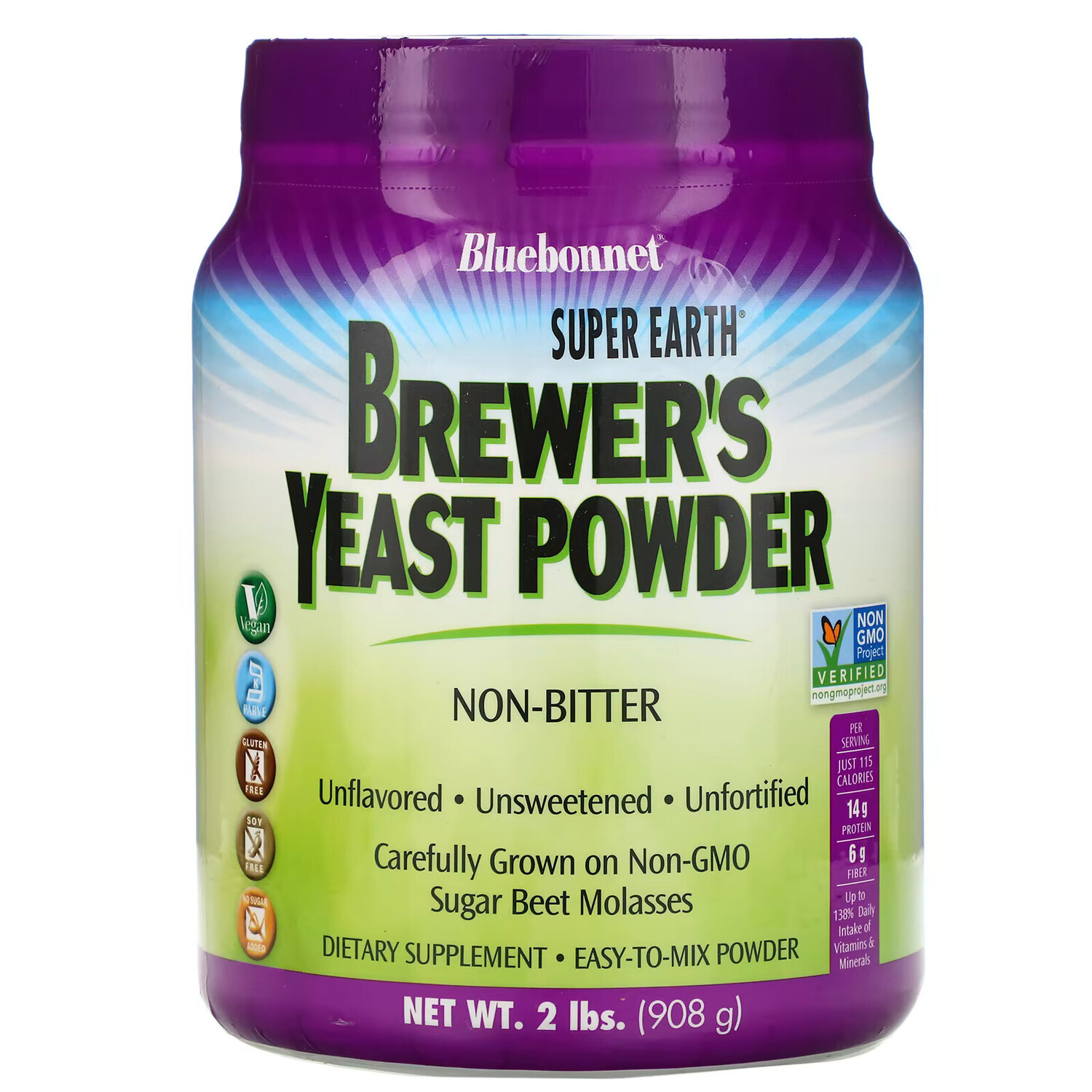 

Bluebonnet Nutrition, Super Earth, пивные дрожжи, без вкуса, 908 г