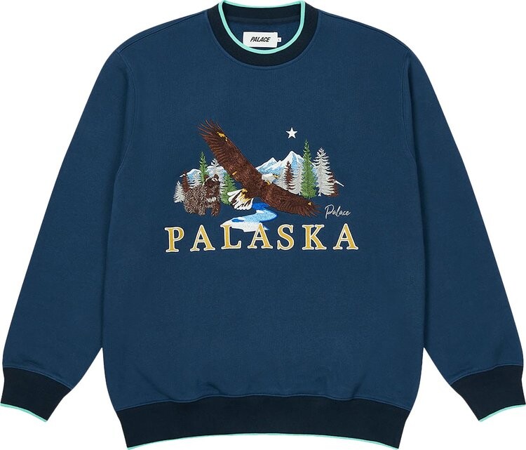 

Толстовка Palace Palaska EMB Crew 'Blue', синий