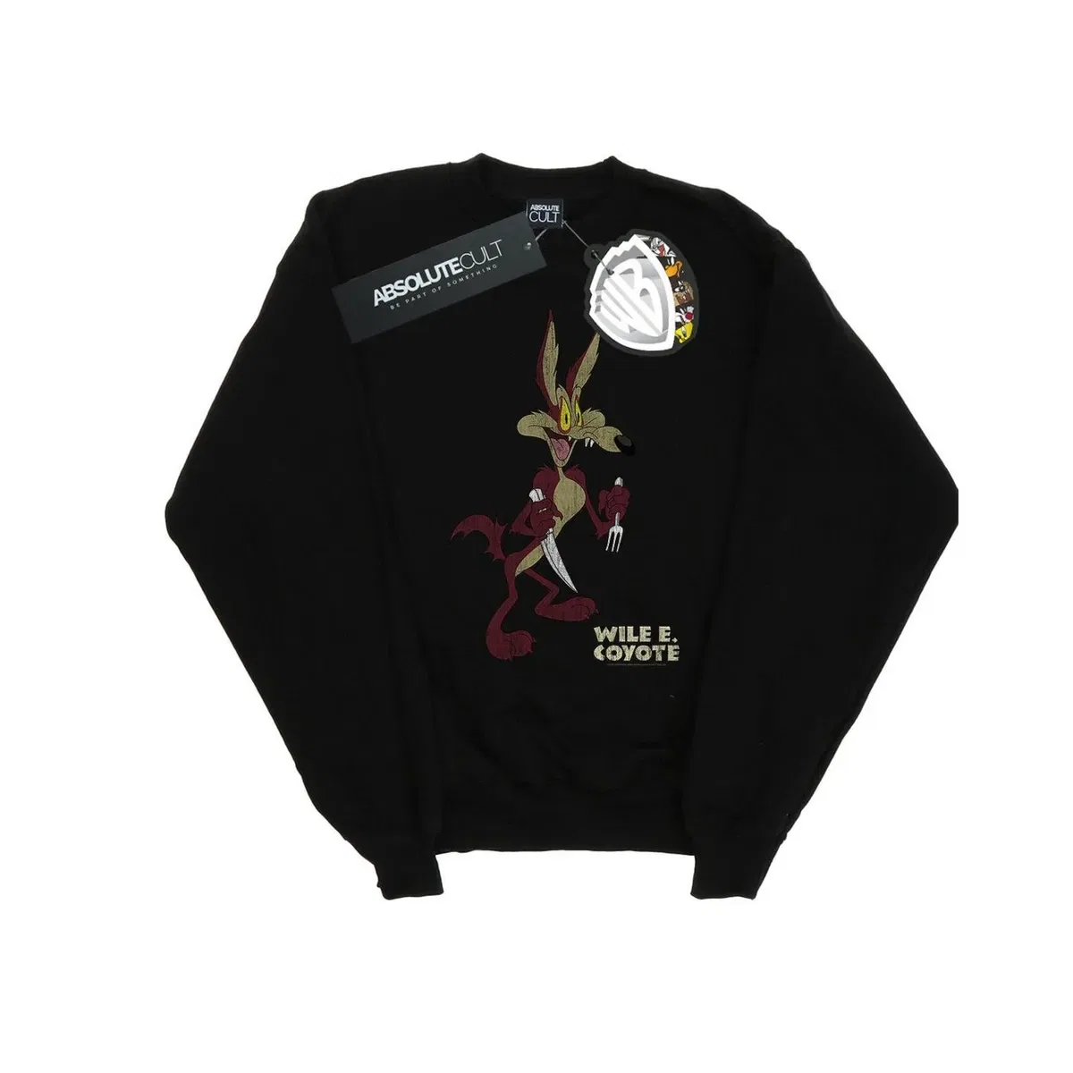 Свитшот с принтом Wile E Coyote Looney Tunes, Black — фото 2