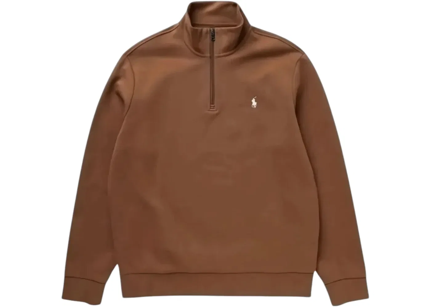 Мужской свитшот на молнии с высоким воротом Double Knit Tech Polo Ralph Lauren, Luggage Brown