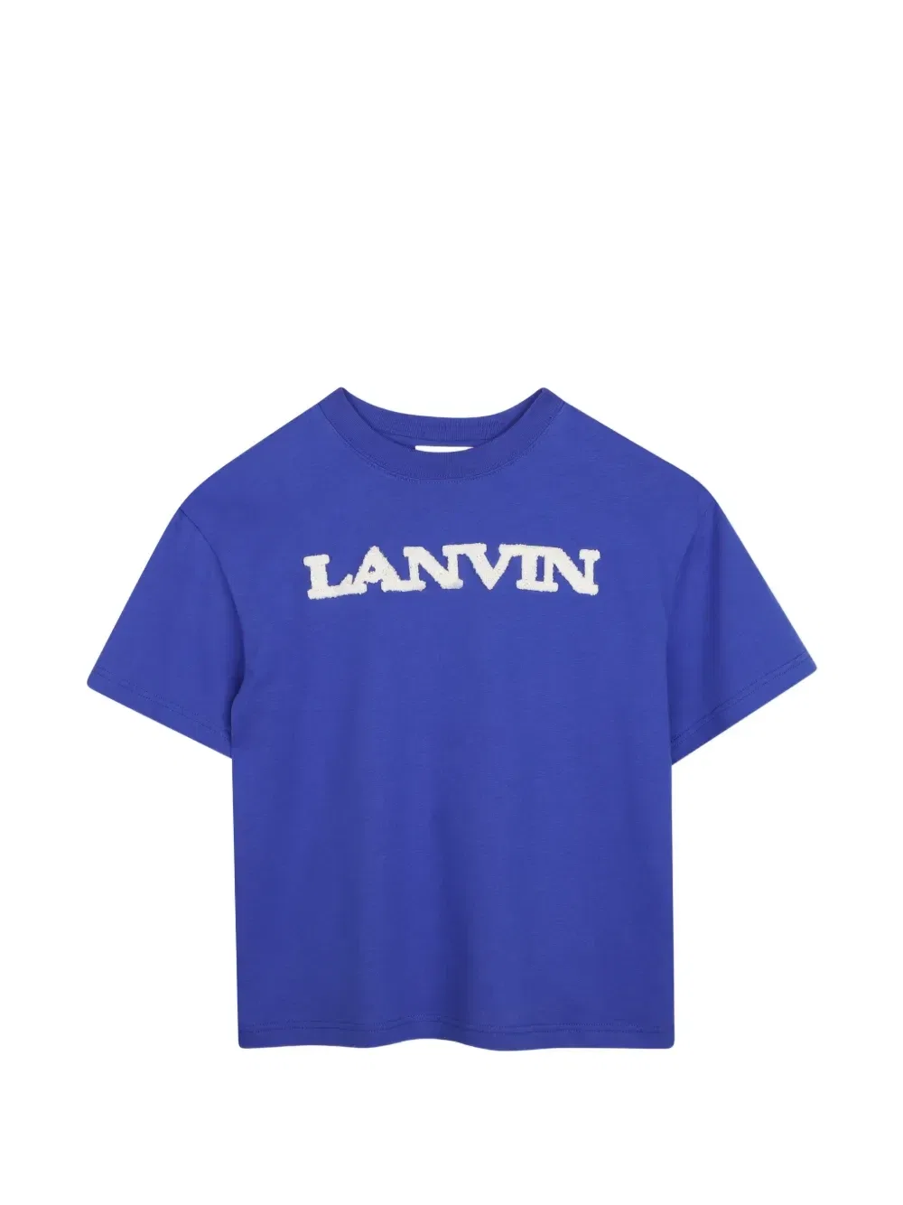 Футболка с нашивкой-логотипом Lanvin Enfant, синий