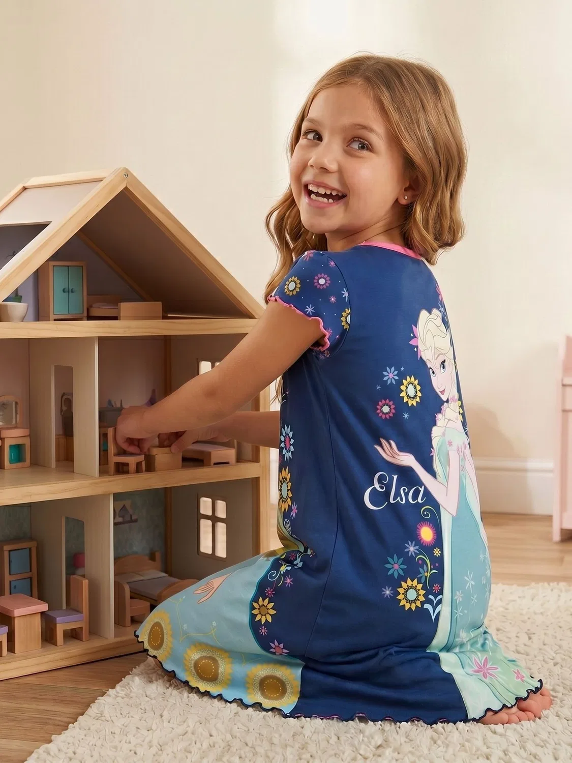 Ночная рубашка Character Disney Frozen, модель Nightdress, цвет Navy — фото 3