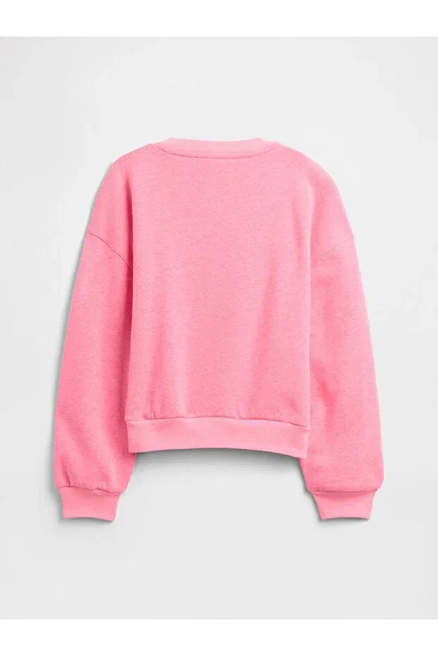 Детские свитшот для девочек с принтом Gap, Pink-000 — фото 3
