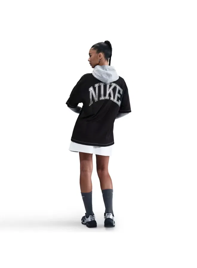 Футболка оверсайз с коротким рукавом Nike, черный — фото 2