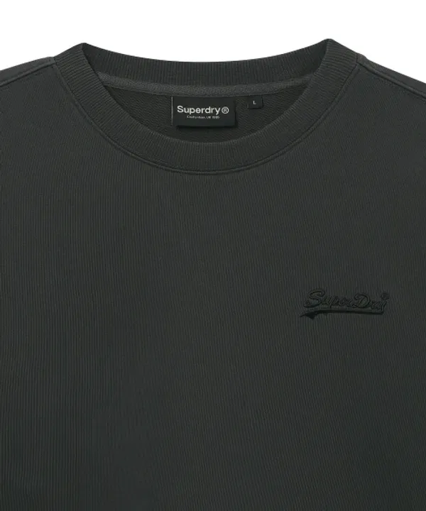 Футболка с круглым вырезом, базовая, Superdry, угольный — фото 3
