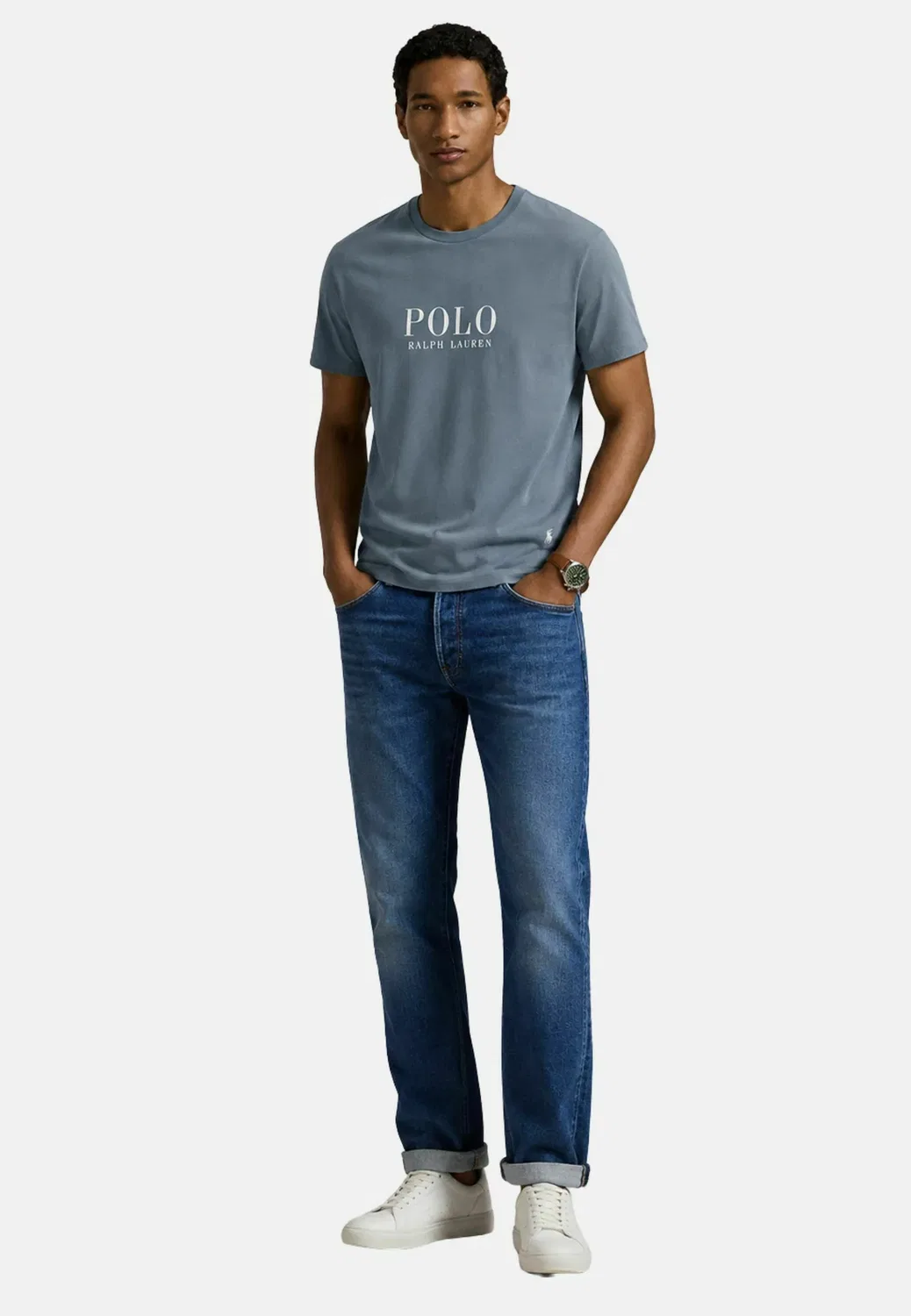 Футболка с принтом, длиной до колена, с коротким рукавом Polo Ralph Lauren, Blue- — фото 2