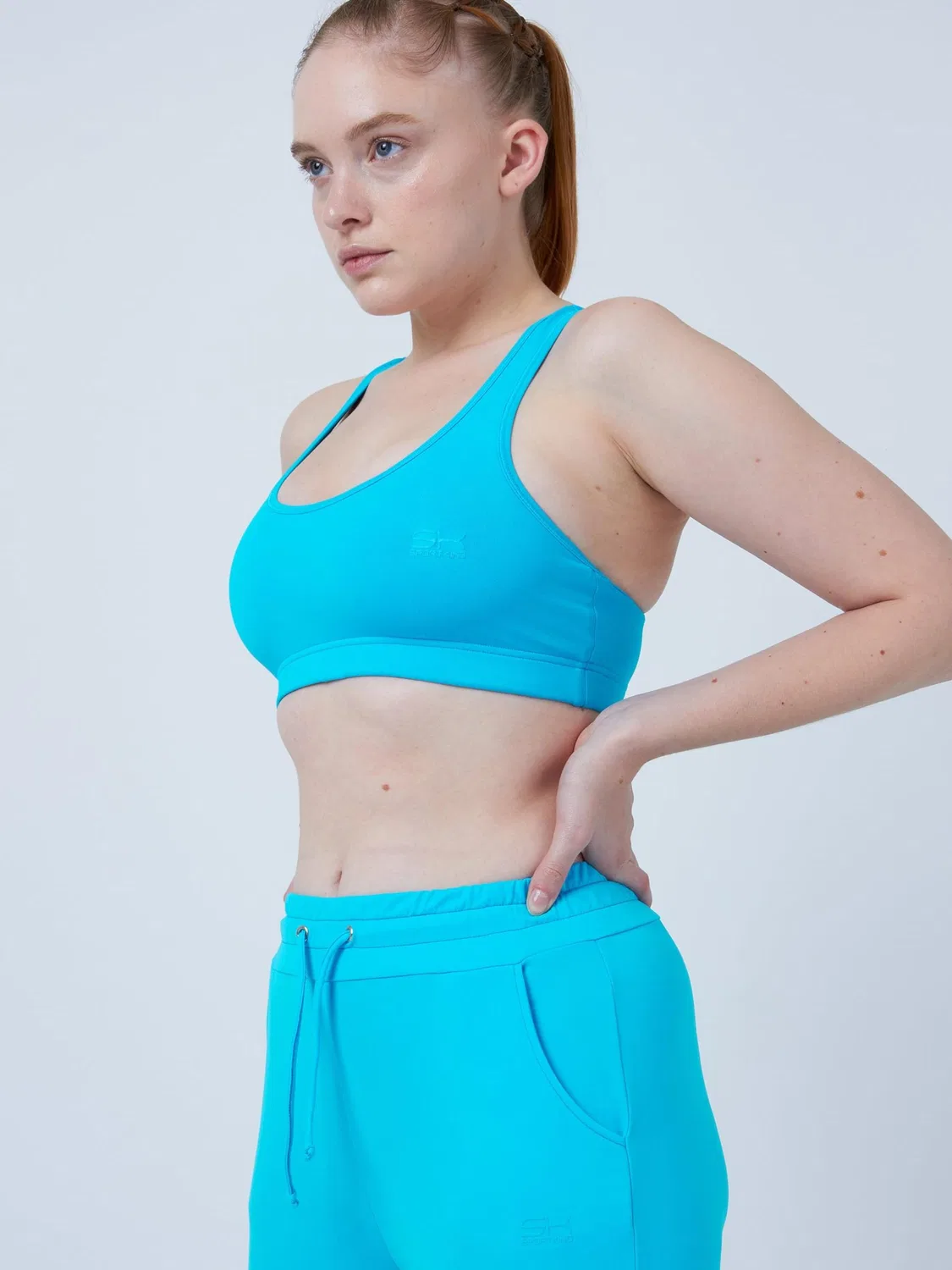 Спортивные брюки Sportkind Regular Workout Pants, цвет бирюзовый — фото 3