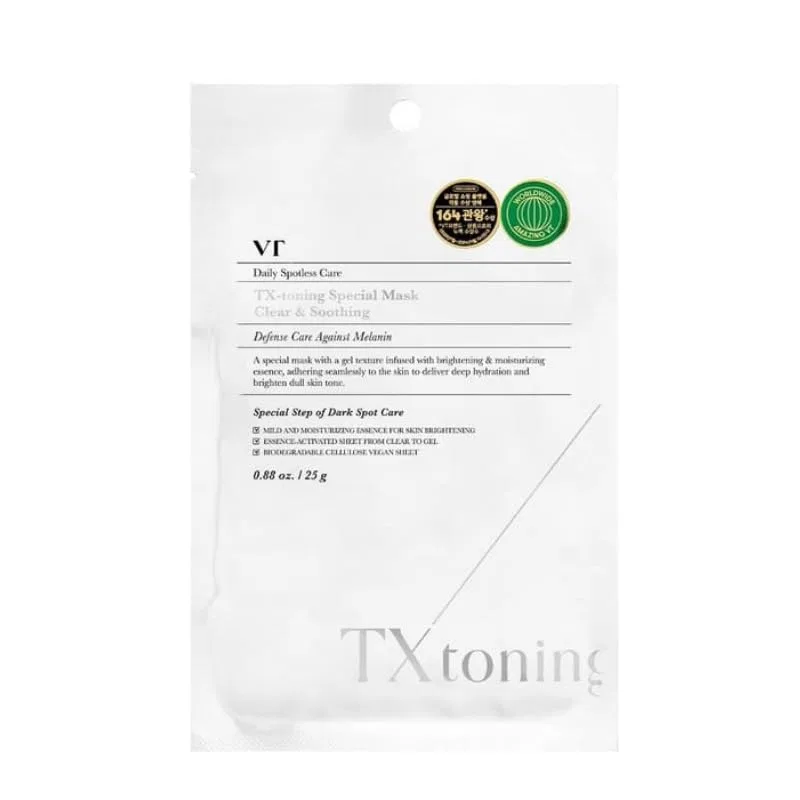 Тканевая маска для лица VT Cosmetics TX Toning, осветляющая, 1 шт, 12 г