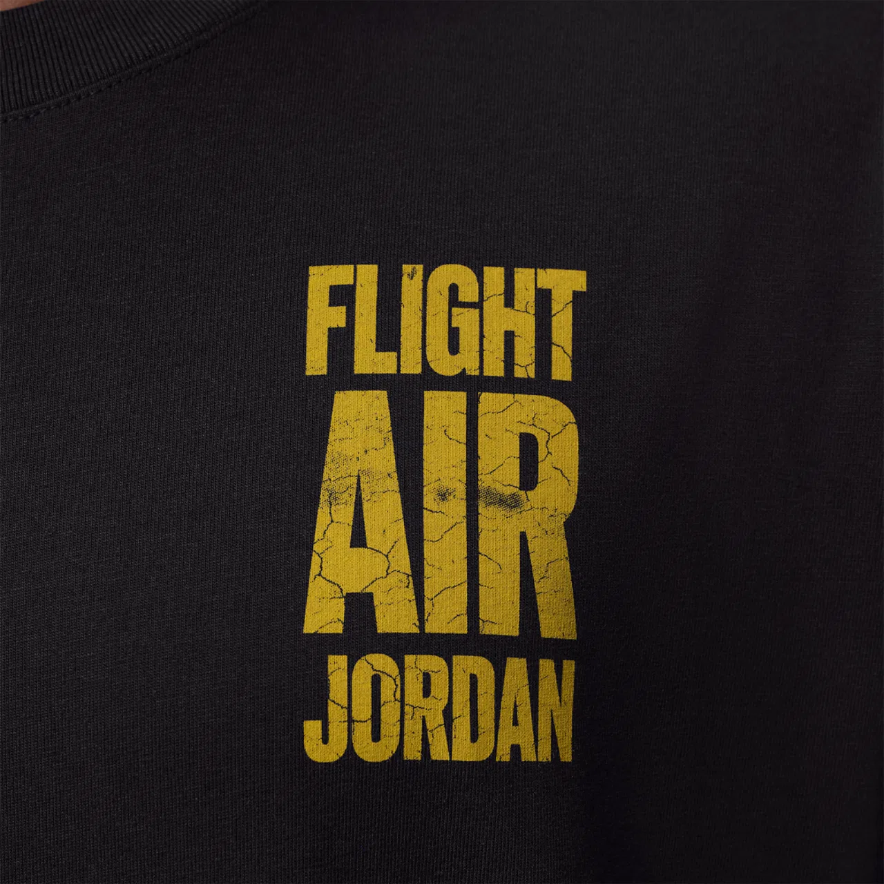 Мужская футболка с круглым вырезом, хлопковая, Jordan Flight, Jordan, Black — фото 3