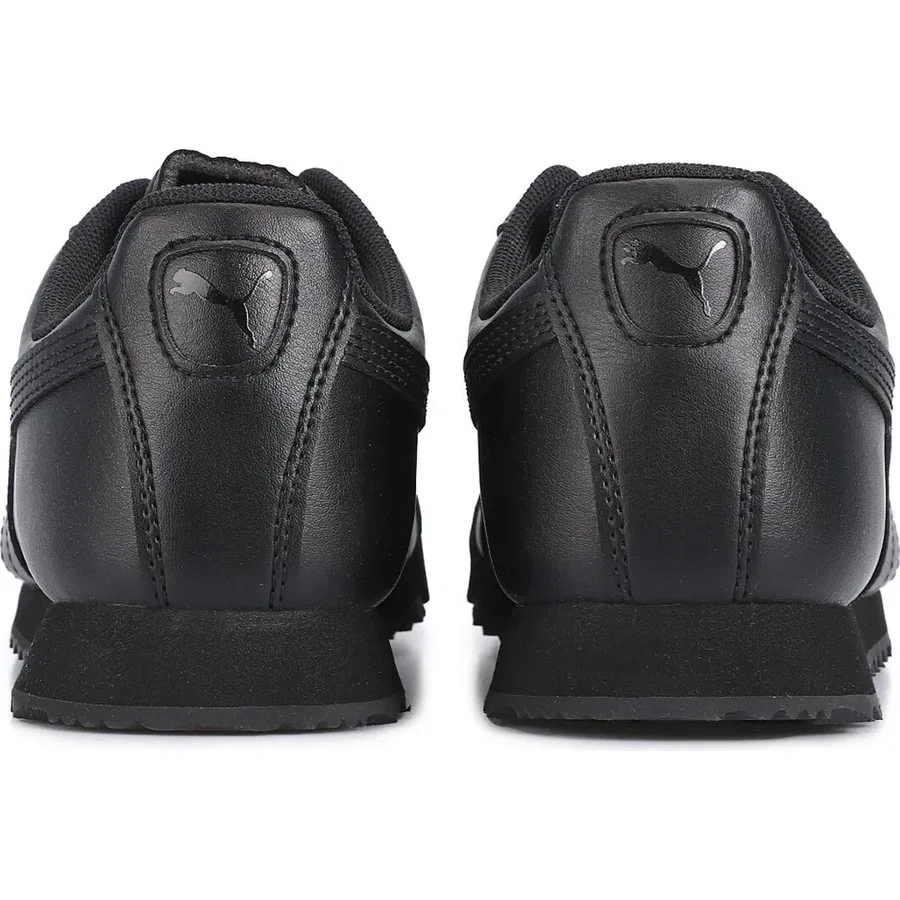 Кроссовки повседневные с синтетической кожей Roma Basic Jr Puma, Черный — фото 4