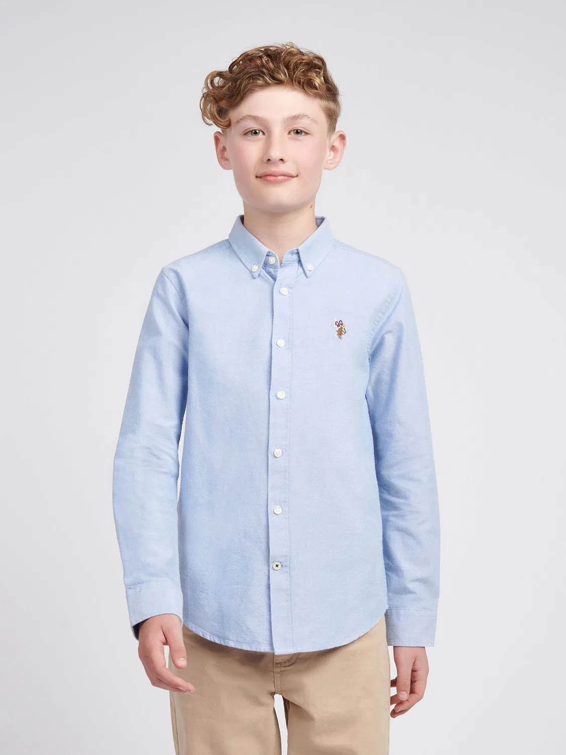 Рубашка оксфордская U.S. Polo Assn, синяя