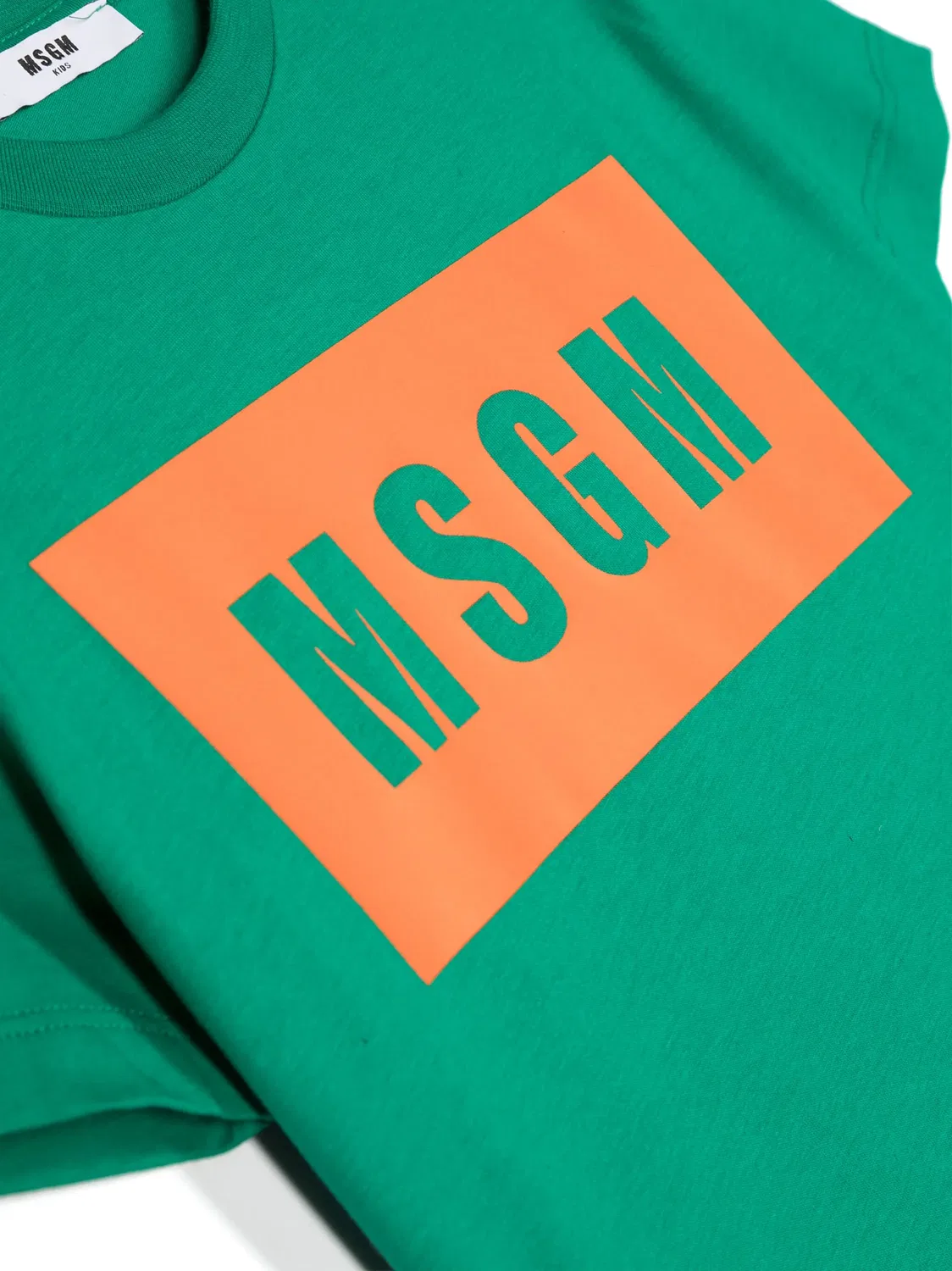 MSGM Футболка с логотипом, зеленая — фото 3