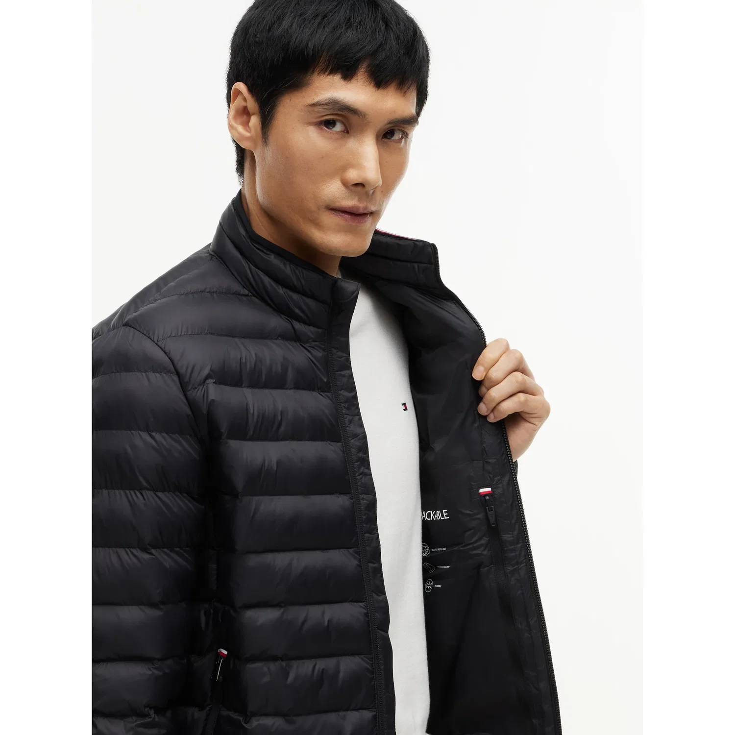 Мужская стеганая куртка CORE PACKABLE RECYCLED JACKET Tommy Hilfiger, Black — фото 2
