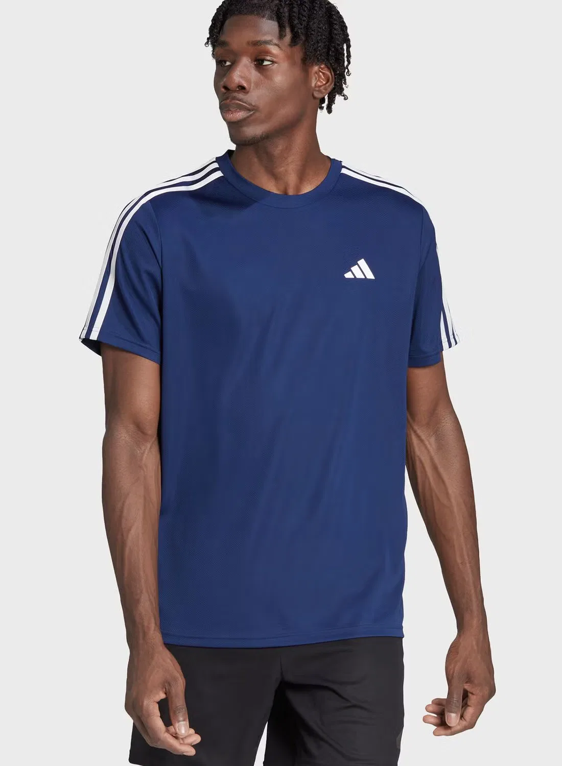 Футболка тренировочная с 3 полосками Adidas, белый