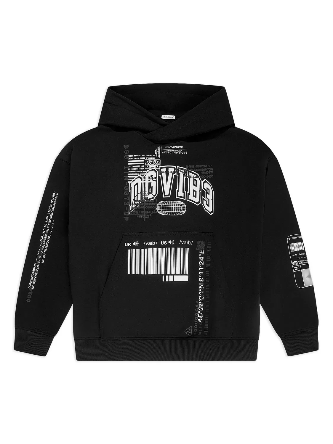 Худи с принтом DG Vibe Dolce & Gabbana, черный