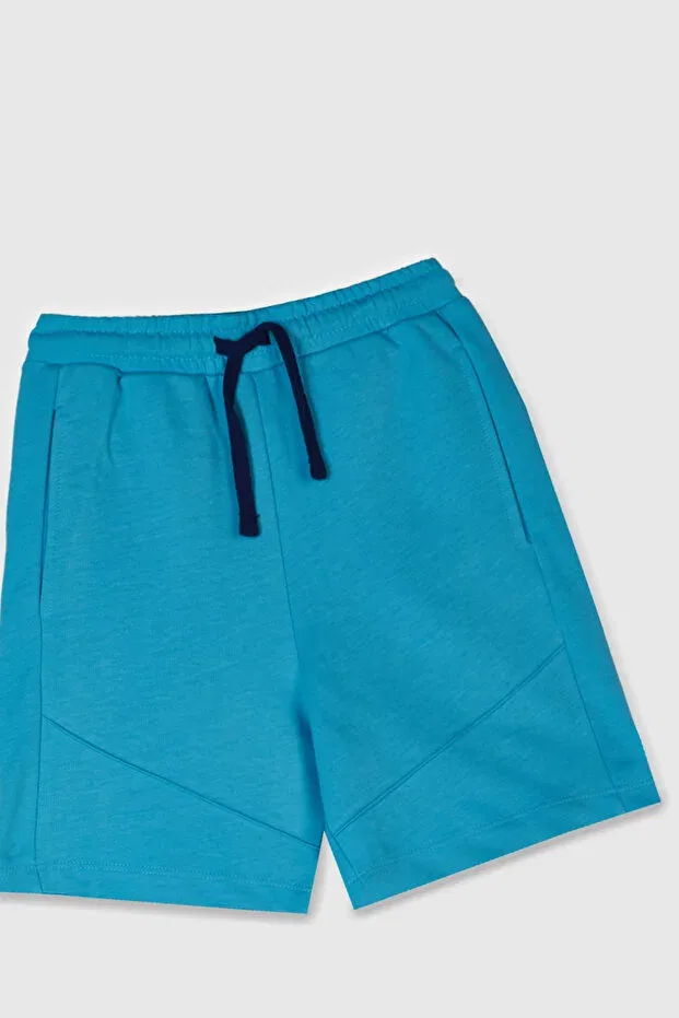 Детские шорты для мальчиков хлопковые Benetton, Blue — фото 2