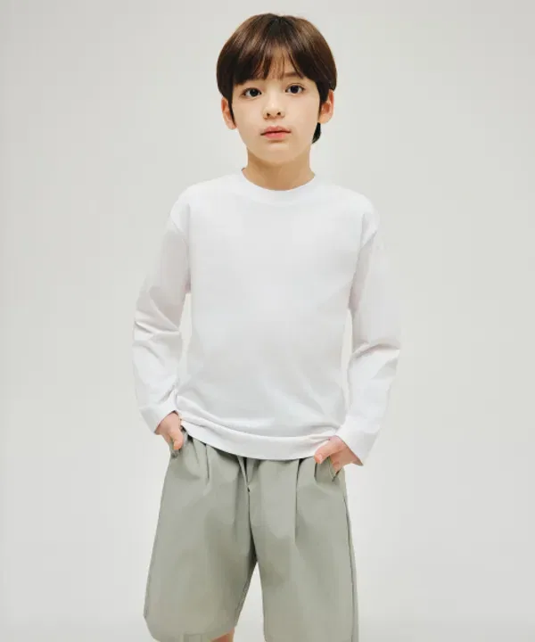 Футболка с длинным рукавом UV Protection, Relaxed Fit, Musinsa Standard Kids, белый