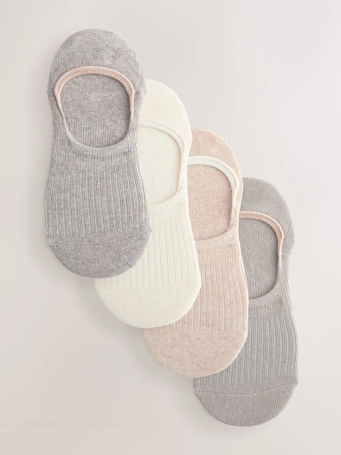 Носки, упаковка 4 пары, Ribbed Neutral Next, ребристый нейтральный