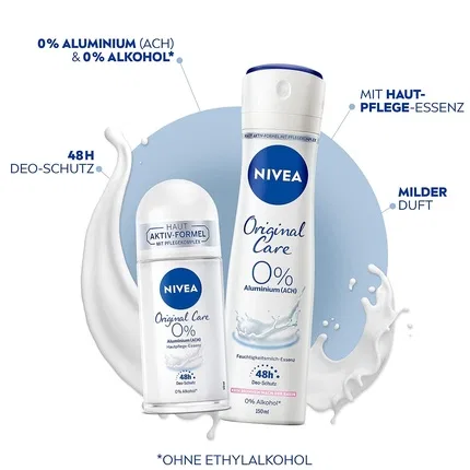 Дезодорант-спрей без спирта NIVEA Original Care 0%, 150 мл