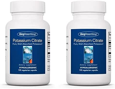 

Калий Allergy Research Group Potassium Citrate 99 мг, 120 таблеток, 2 предмета