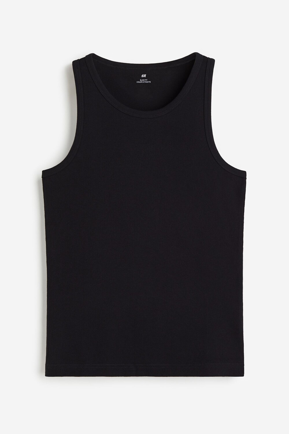 

Майка H&M Slim Fit Ribbed Tank, черный