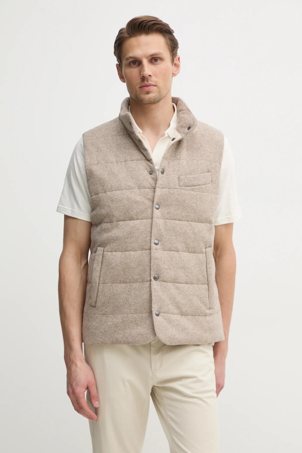 

Жилет Cotton Hackett London, бежевый