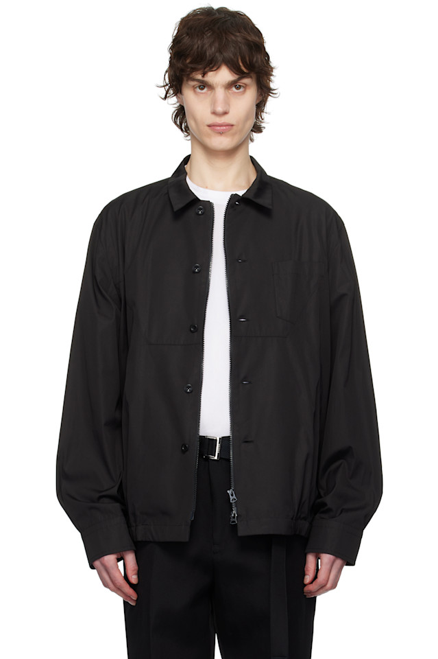 

Хлопковая поплиновая куртка Sacai, черный