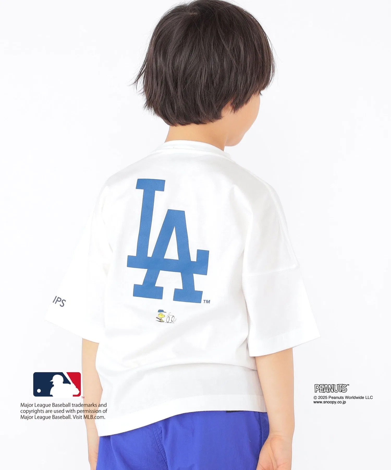 Детская футболка SHIPS KIDS PEANUTS MLB с принтом тёмно-синяя — фото 4