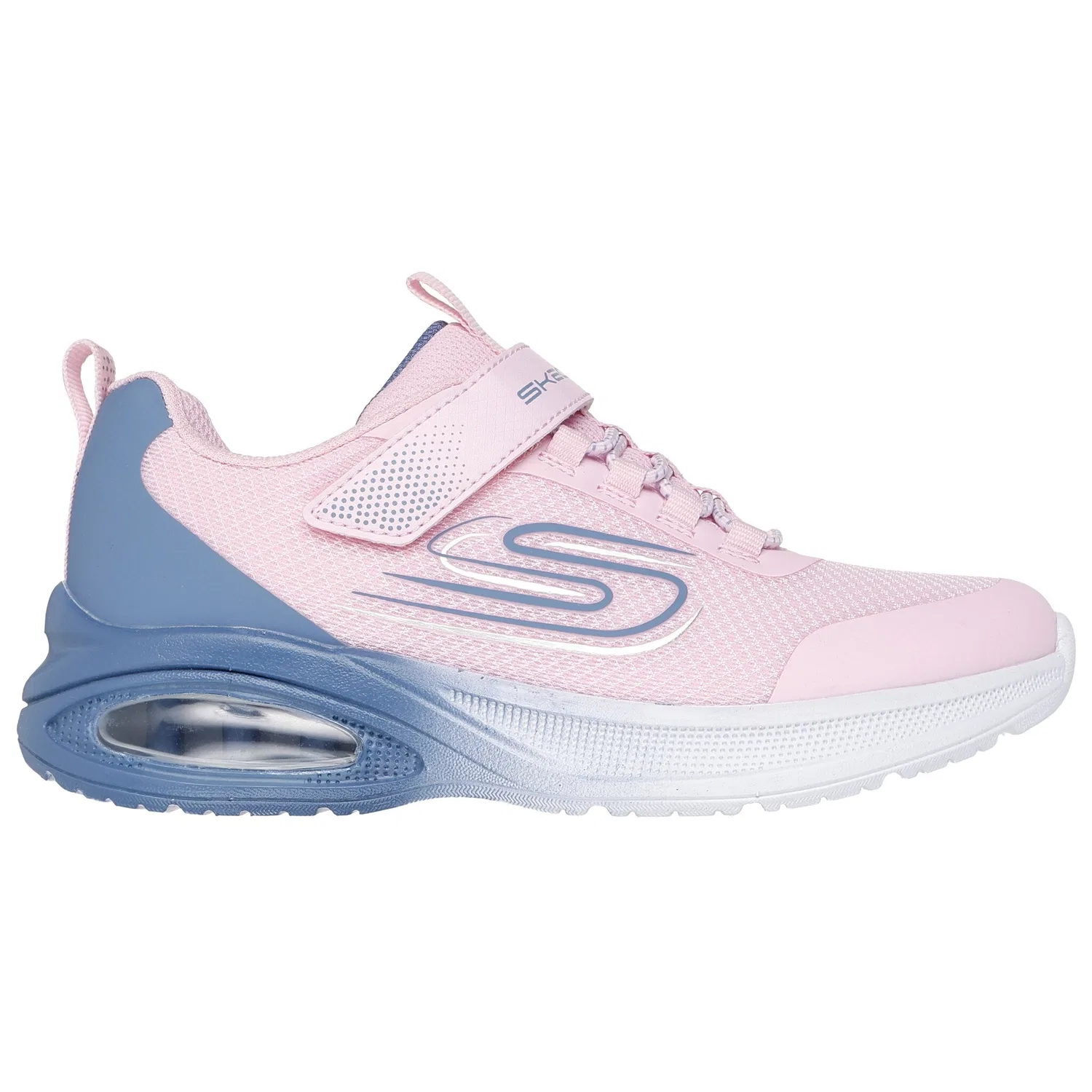 Детские текстильные кроссовки Slip-On с воздушной подушкой Skechers, Pink/Gray — фото 4