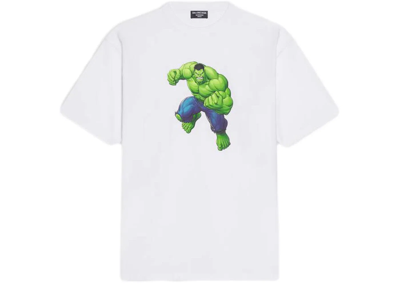 Мужская футболка с принтом Hulk 2021 MARVEL Balenciaga, White