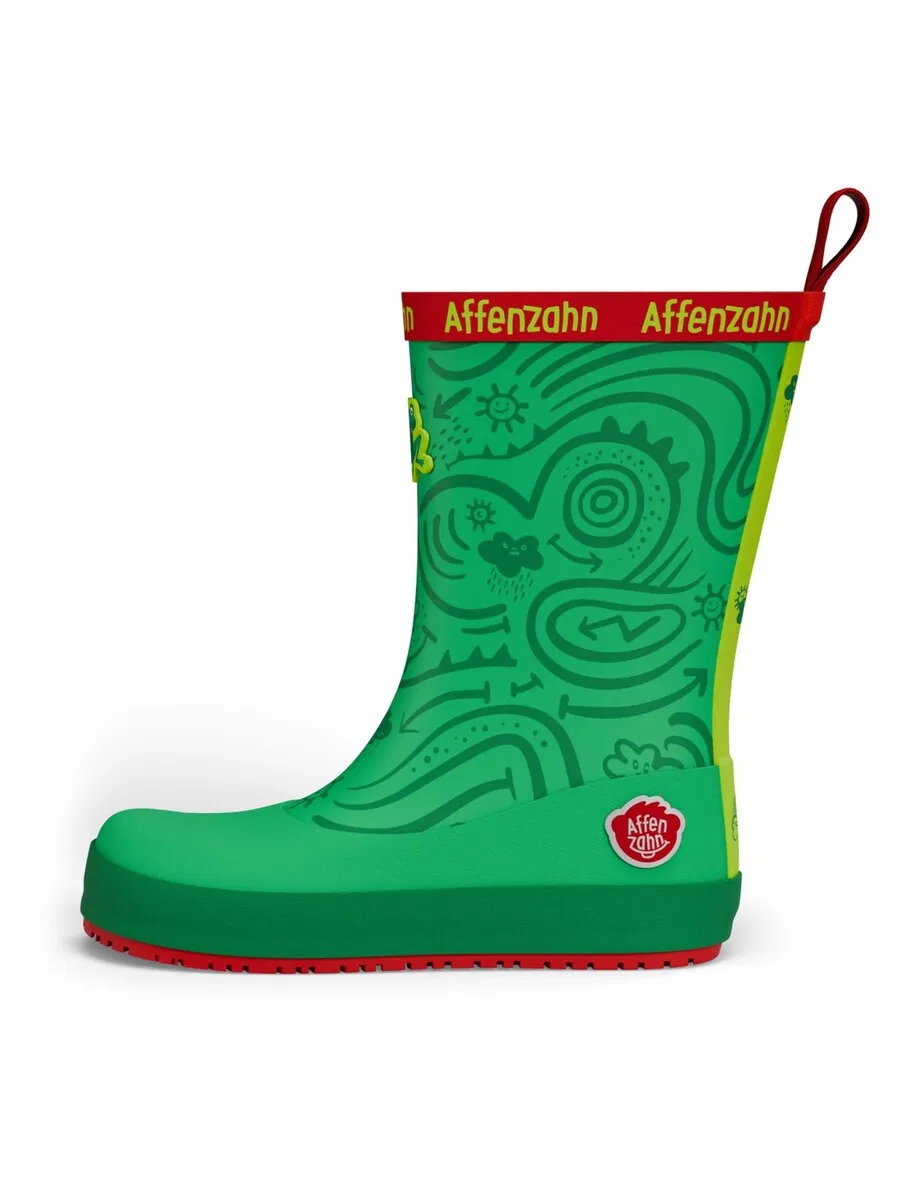 Резиновые сапоги Affenzahn 'Gummistiefel Vegan Plashy' зеленого цвета