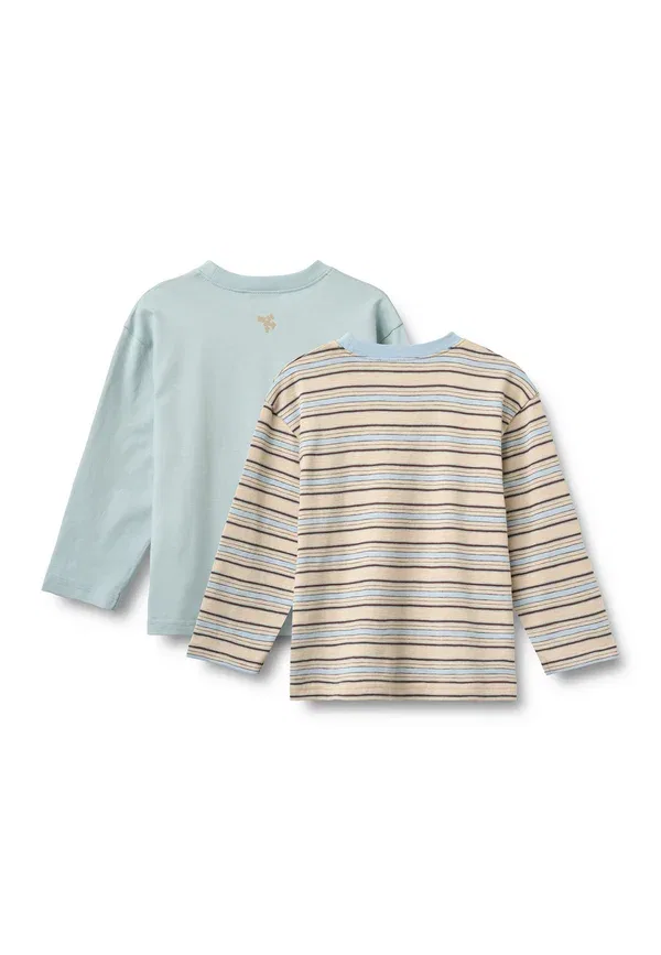 Футболка с длинным рукавом хлопковая Johan Wheat multi blue stripe, синий — фото 3