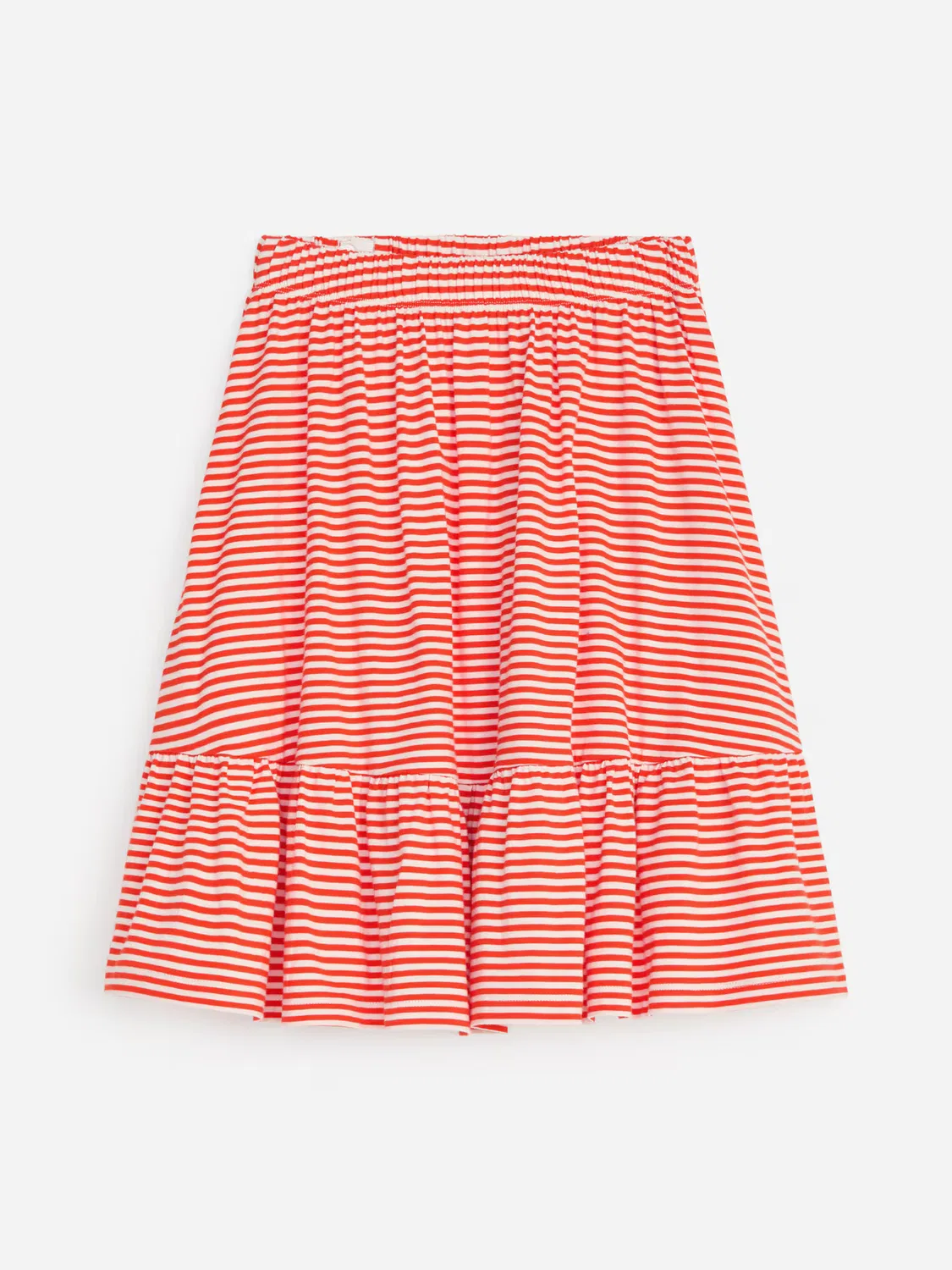 Юбка из трикотажа с оборками Arket, Rot/Weiß