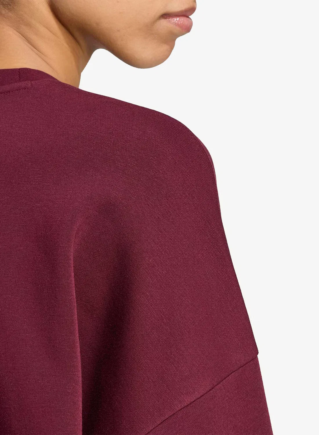 Толстовка с капюшоном Small logo french terry Adidas, бордовый — фото 4