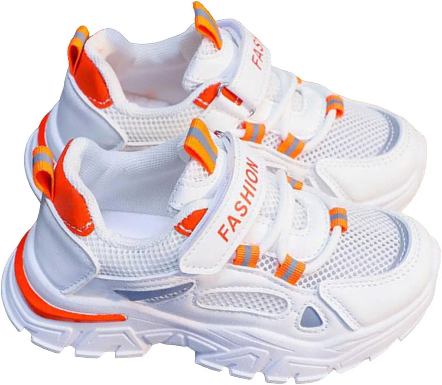 Детские кроссовки для девочек с дышащим верхом, модель Girls Platform Sneakers, Orange