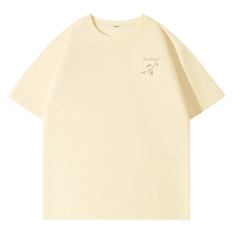 Детская футболка с принтом Bamboo Shadow Breeze Chest Logo MINISO, Light Yellow