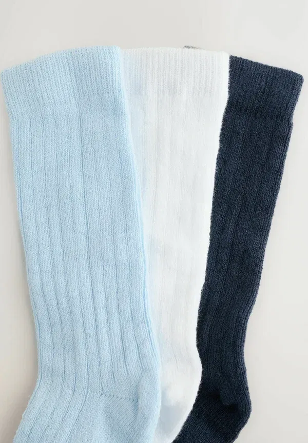 Комплект гольфов 3 шт. Knee high socks Next blue/white, белый — фото 2