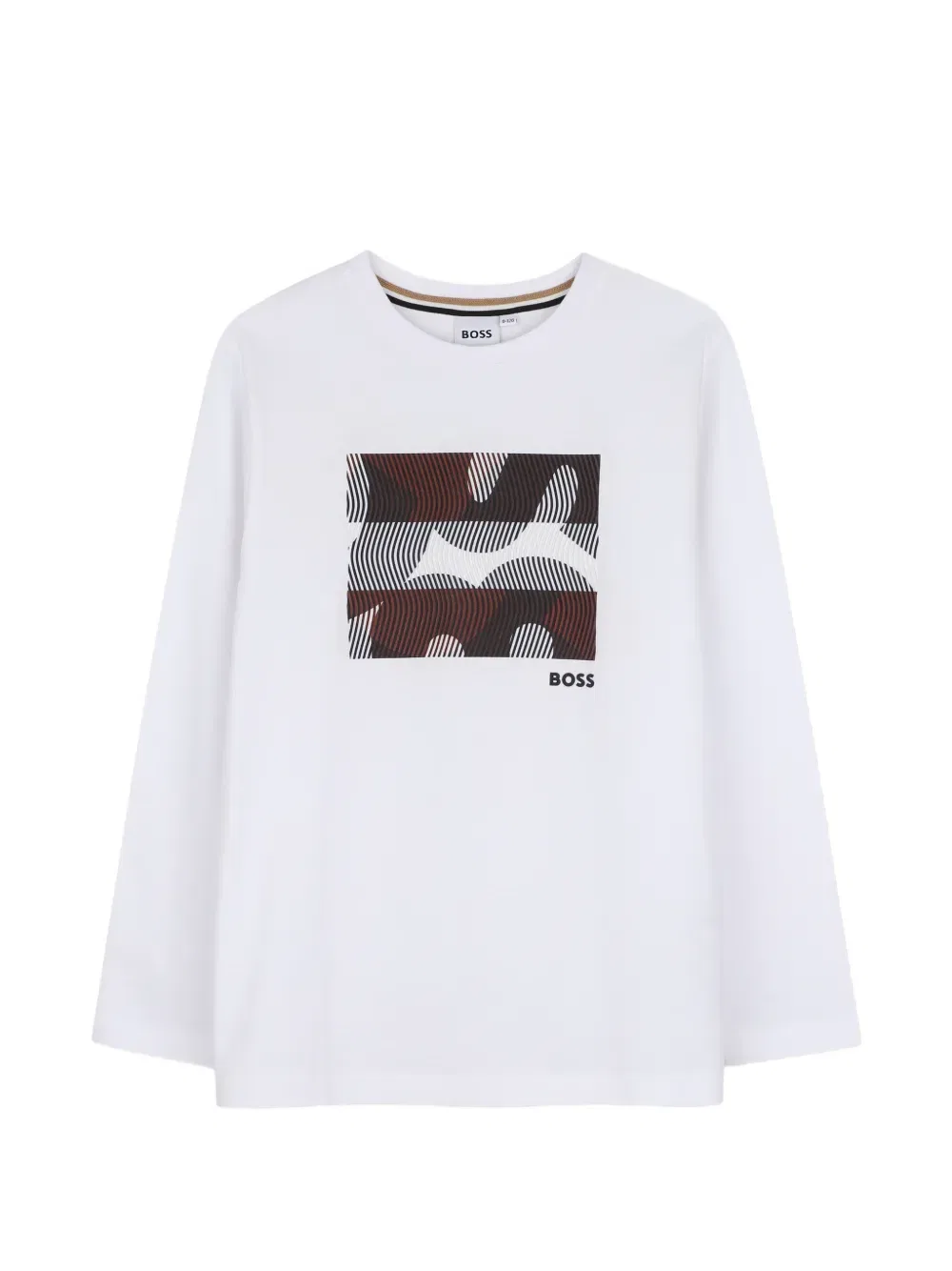 Футболка с принтом BOSS Kidswear, белый