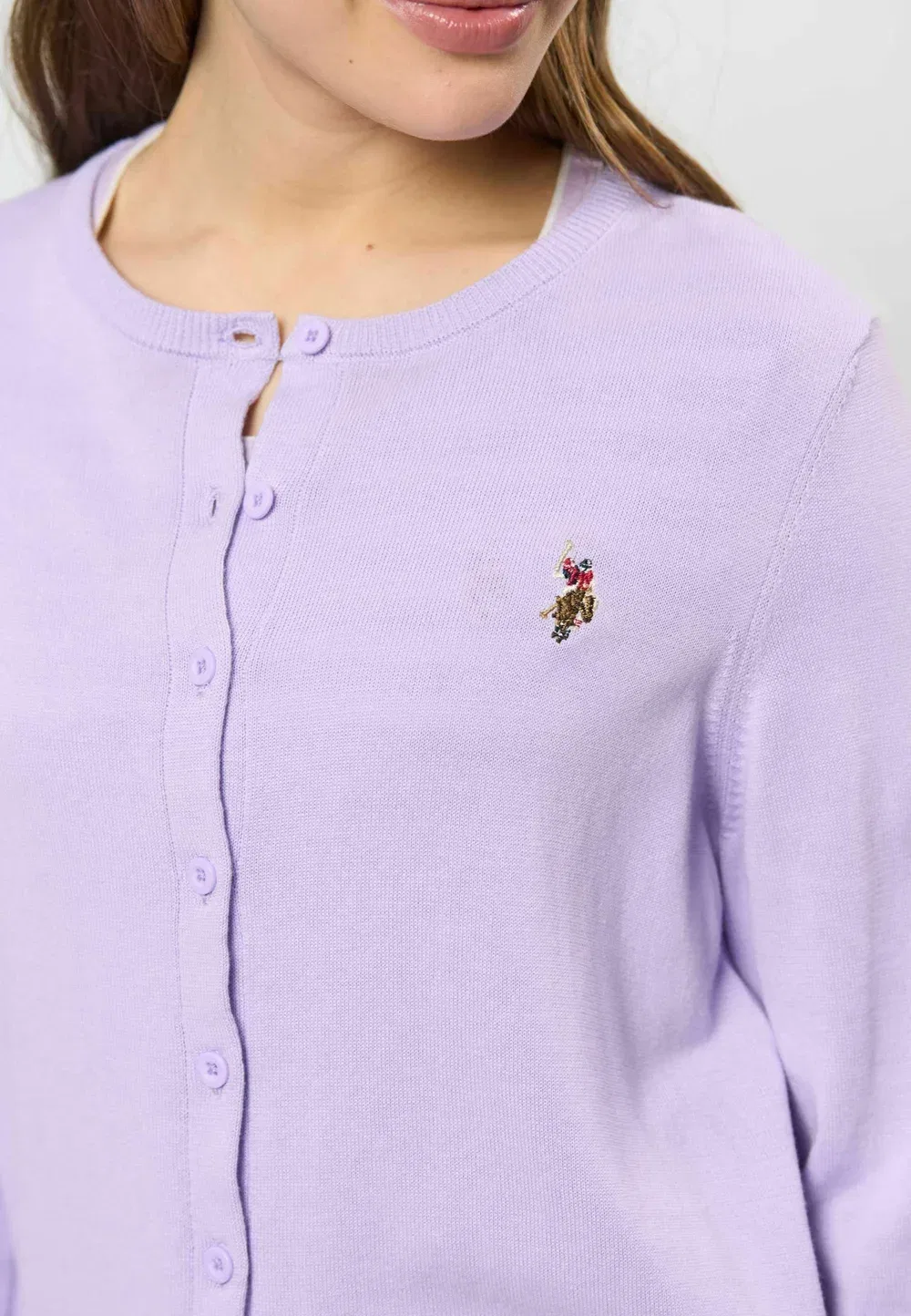 Кардиган Uwkimmi - кардиган U.S. Polo Assn., Pastel Lilac — фото 4